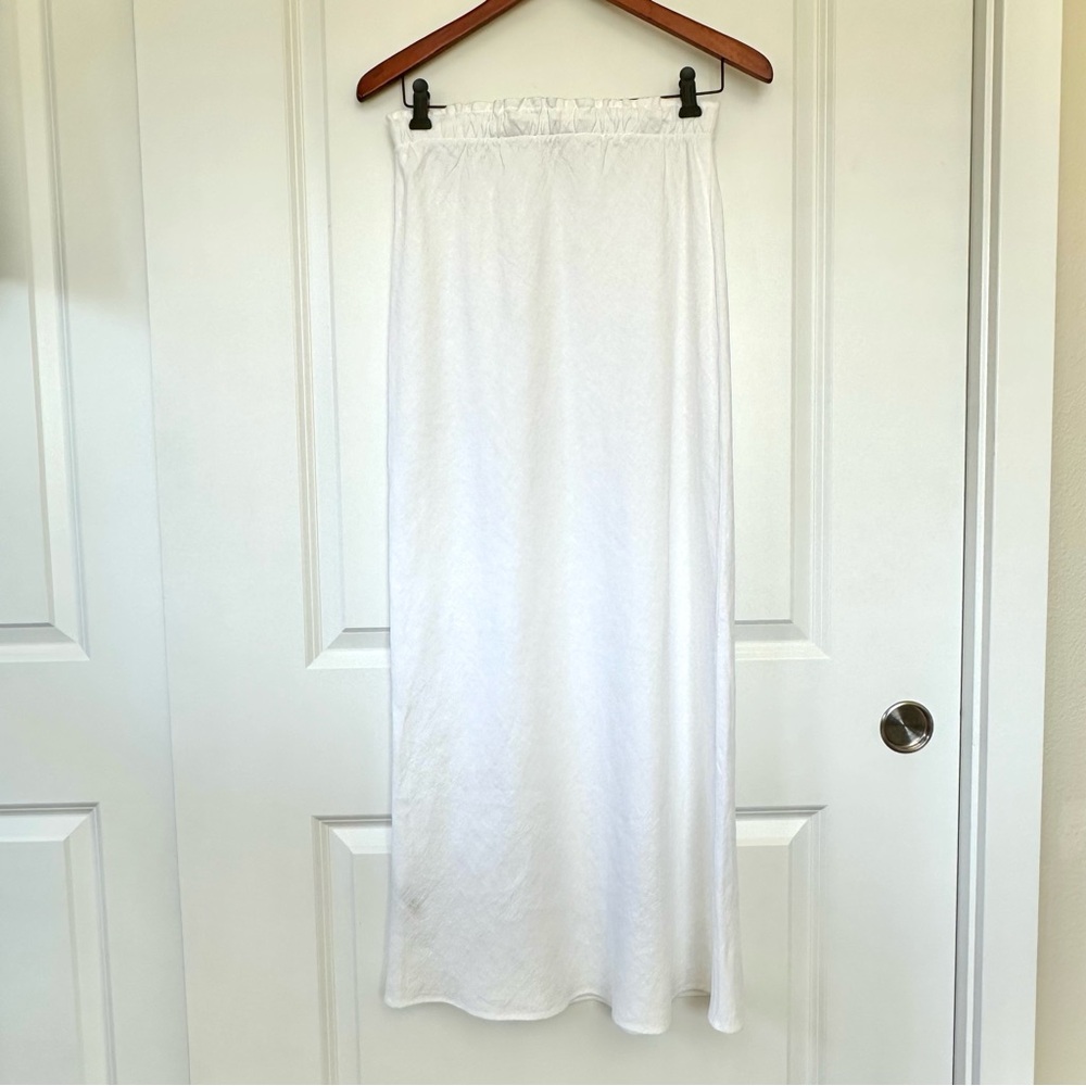 NWT Zara 100% Linen White Maxi Skirt - Picture 7 of 15